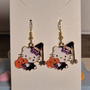 Sanrio Hello Kitty Cute Earrings Halloween Kawaii Accessories New